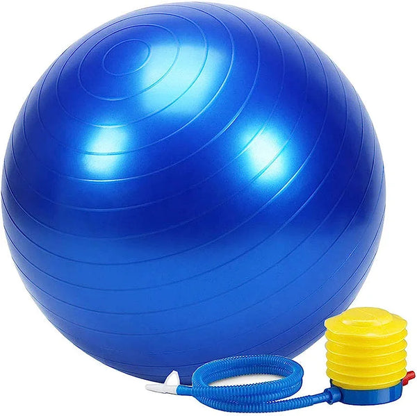 Gym Ball With Pump - 65CM (Multi Color) - Timecraze